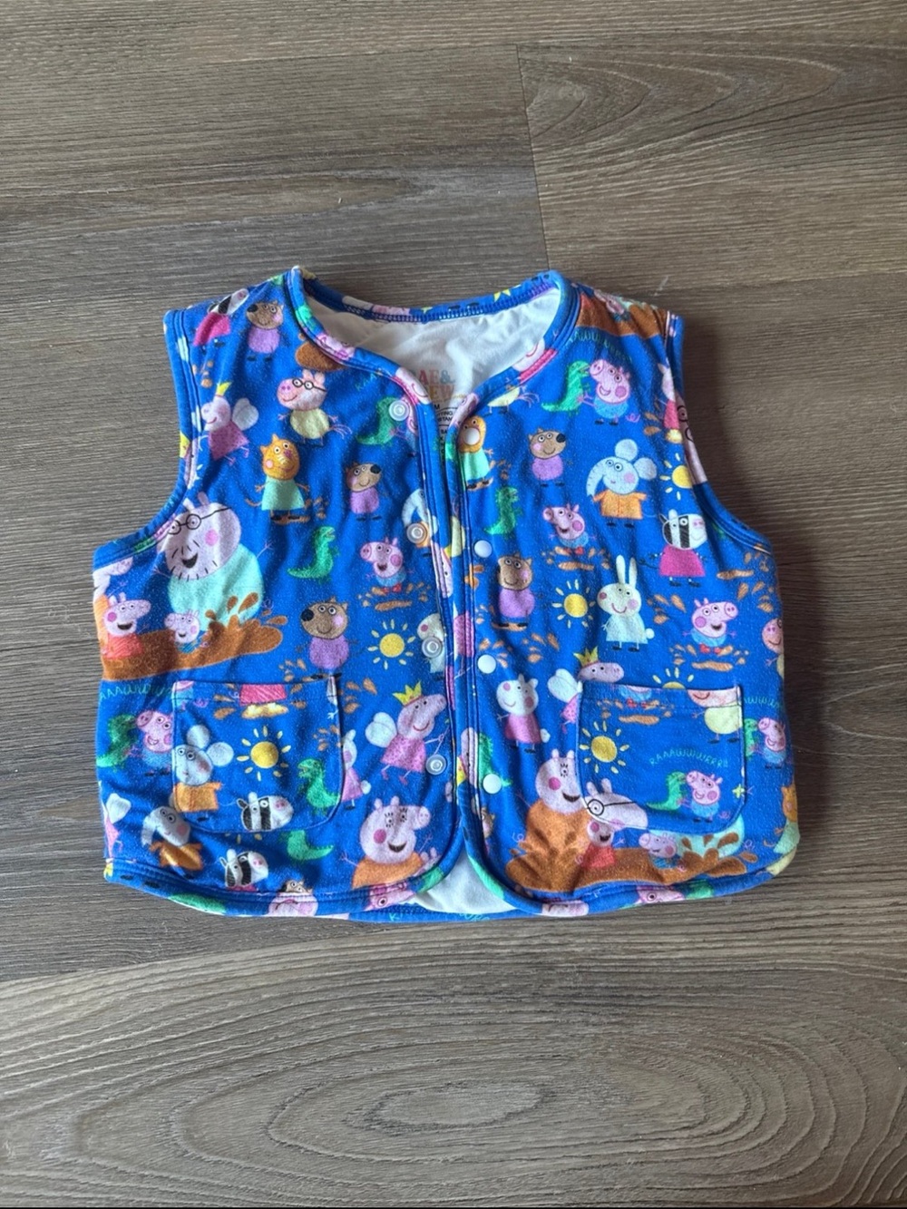 Rae & Crew bamboo viscose peppa pig quilted vest 12-18m